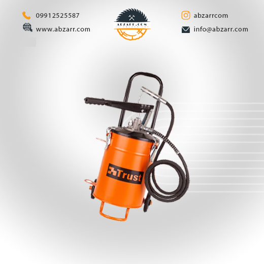 گریس پمپ 3 تنظیم سطلی 15 کیلویی چرخدار تراست VGP15/T - ابزار دات کام ...